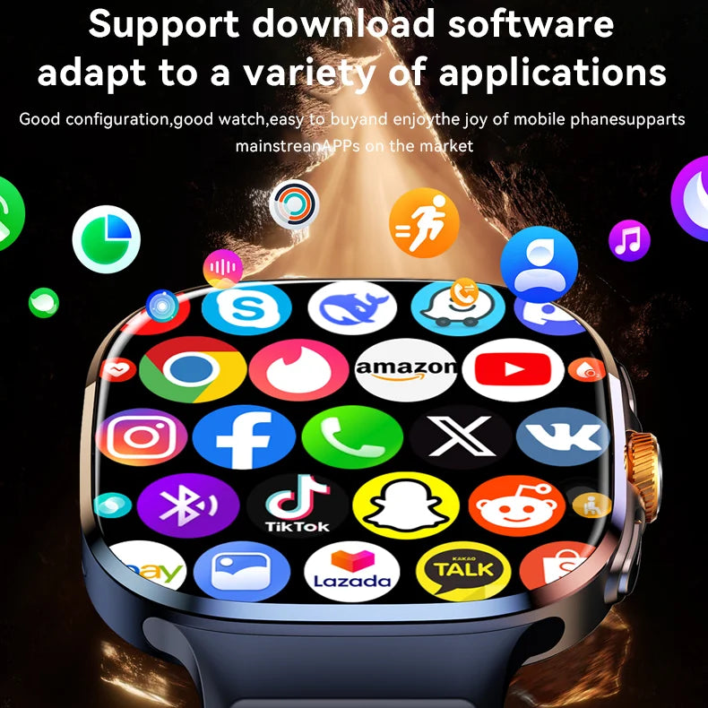 New upgrade 5G/4G Full Network Smart Watch AMOLED 2100mah Rotating Camera GPS WIFI Google APPS Download Smartwatch phone iOS