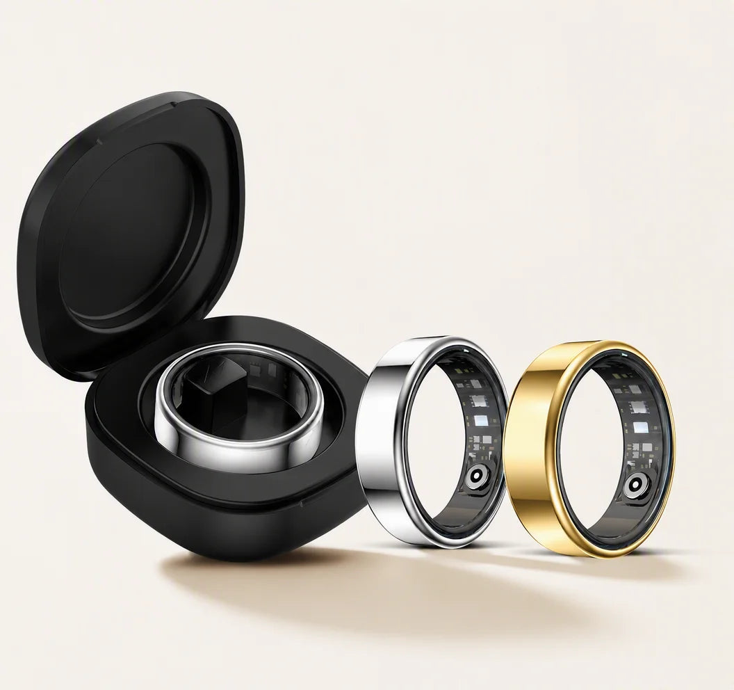 2026 New Smart Ring Men Women, Heart Rate Blood Oxygen and Sleep Monitor Smartring IP68 & 5ATM Waterproof, Multi-sport Mode Ring