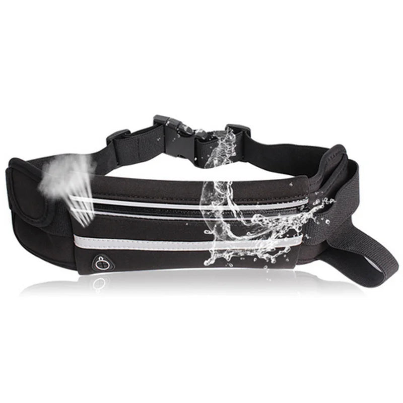 Waterproof Running Waist Bag Canvas Sports Jogging Portable Outdoor Phone Holder Belt Bag Women Men Fitness Sport Accessories