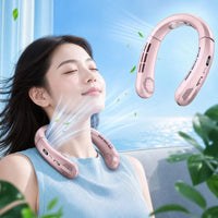 Neck Fan, Lightweight Wearable Fan, Low Noise 5 Speed Hands Free Fan, Hanging Headphone Design Sports Fan for Indoor & Outdoor
