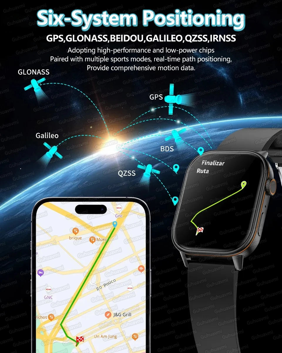 New For Android iOS Outdoor GPS SmartWatch Men 2.01