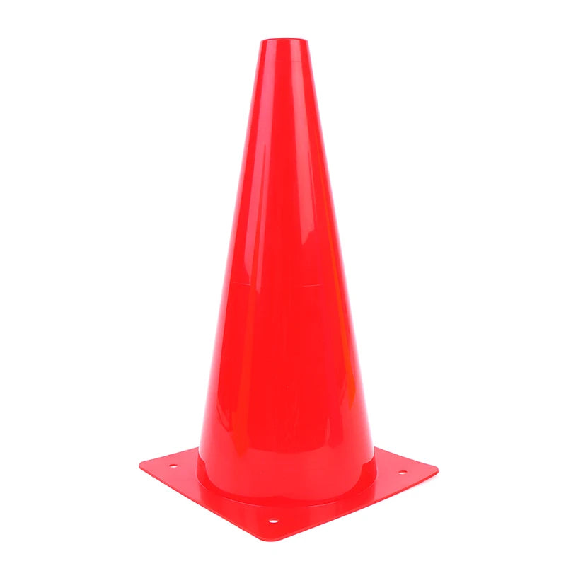 NEW 5Pcs 32CM Barrier Football Road Flat Training Cone Perforated Sign Obstacles Road Cones Soccer Basketball Training Equipment