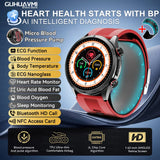2026 New Upgrade Air Pump Blood Pressure Accurate Measure SmartWatch ECG Micro Physical Examination NFC Airbag Smart Watches Man
