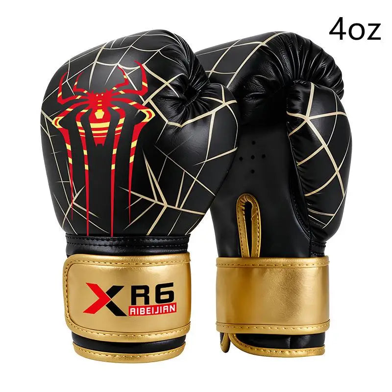 4/6 Oz PU Breathable Children's Adult Professional Sanda Muay Thai Taekwondo Neutral Breathable Boxing Gloves