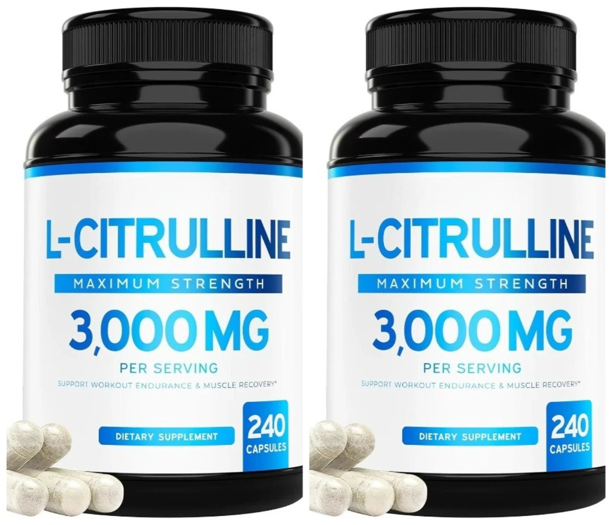 L-Citrulline 3000mg Supplement for Men & Women Vegan Amino Acid Sports Support for Workout Pump Muscle Recovery 60 Servings