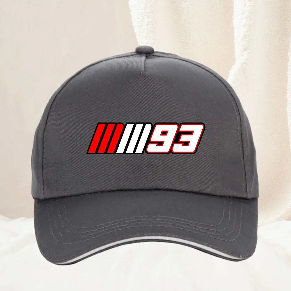 Summer Motorcycle Race Car No. 93 Printed Baseball Cap Fashion Leisure Sports man racing hat Adjustable Golf hats