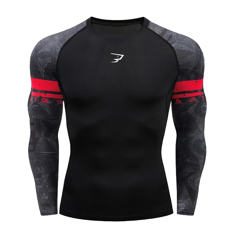 Men Running Compression T-shirt Long Sleeve Sport Tees Gym Fitness Sportshirts Male Jogging Sportswear Homme Athletic Shirt Tops
