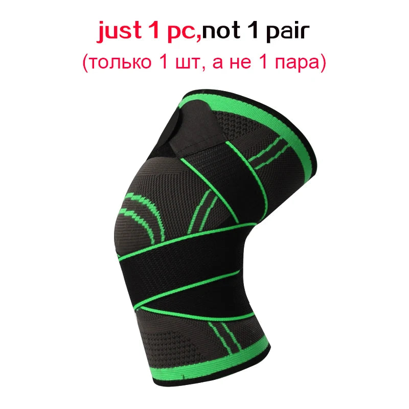 1PC Knee Pads for Men and Women Pressurized Elastic Kneepad Support Bandage Sports Fitness Basketball Volleyball Brace Protector