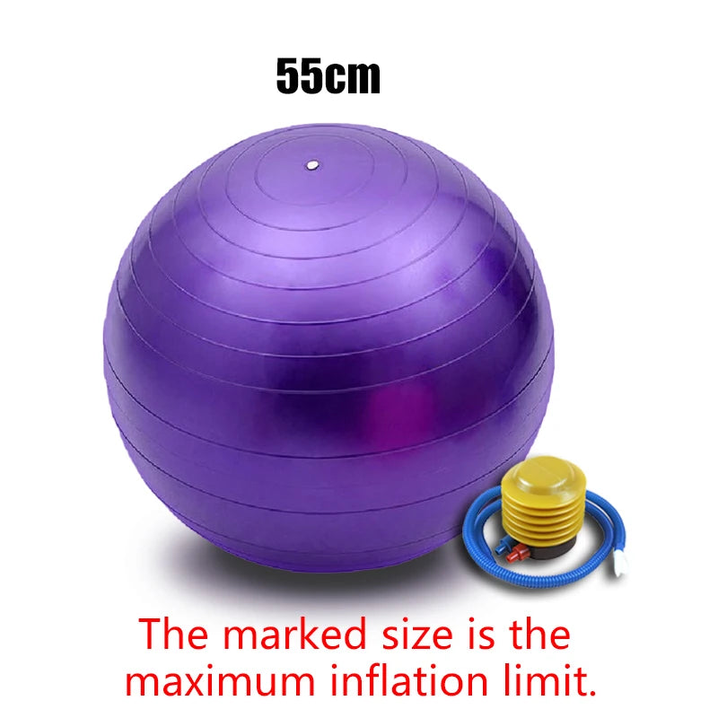 Women Gym Yoga Fitness Ball Thickening Type Anti-explosion Diameter 25/55/75cm Pilates Workout Mini Ball Sculpting Legs And Hips