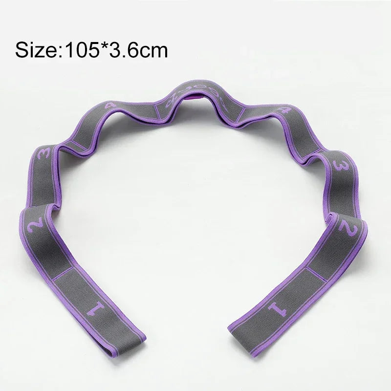Yoga Pull Strap Belt Polyester Latex Elastic Latin Dance Stretching Band Loop Yoga Pilates Fitness Exercise Resistance Bands