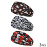 Elastic skull print sports headband, sweat-absorbent sports headband, unisex non-slip fitness headband, cycling street headband