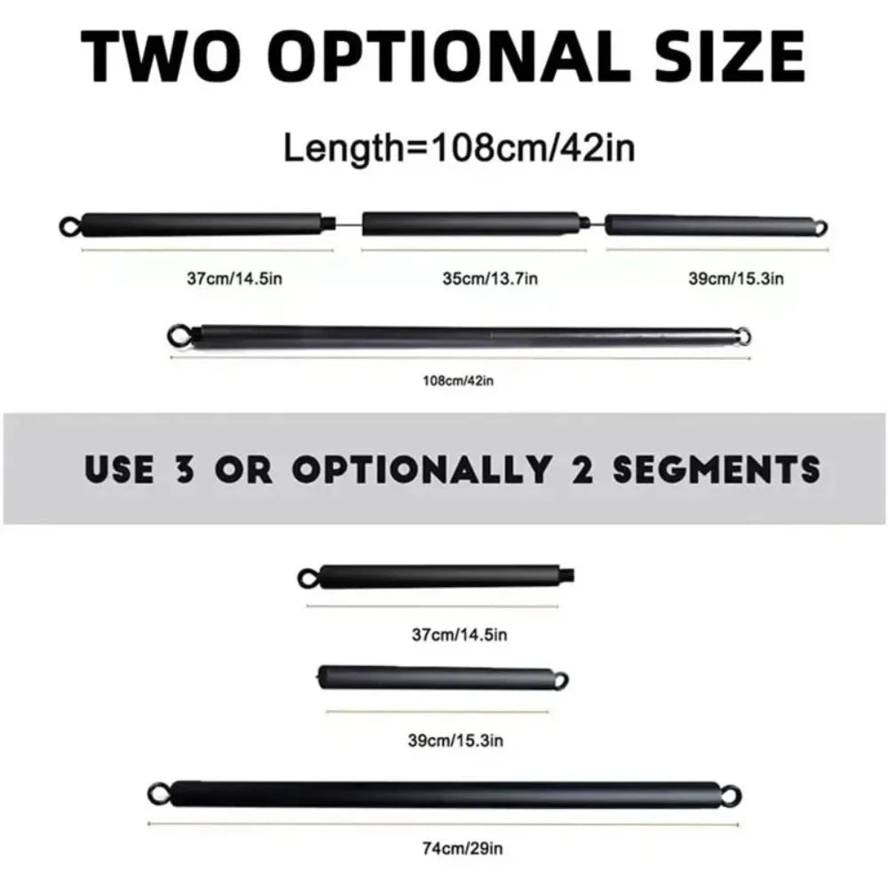 Multifunctional Pilates Resistance Bar Set Full Body Sculpting Home Fitness Tool for Squats and Strength Training