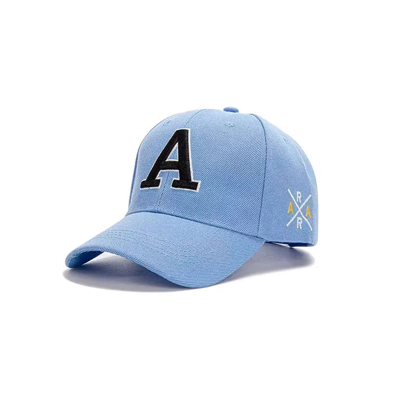 1 Summer Men's Embroidered A Letter Multi Color Duck Tongue Hat Outdoor Sports Baseball Hat