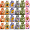 24pcs Set Drawstring Gift Bags Halloween Magic in a Bag Ghost Pumpkin Skull Pattern for Trick-or-Treating & Candy Giving
