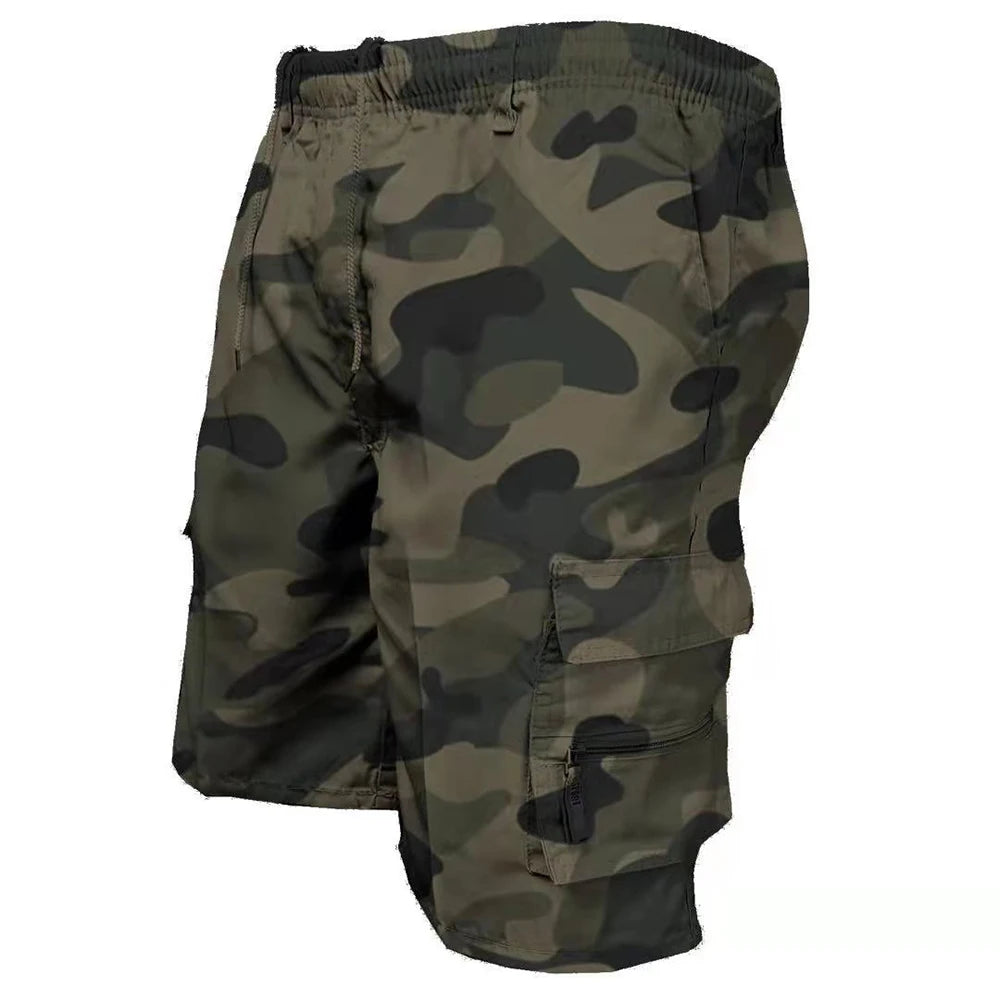 Men Military Tactical Shorts Summer Loose Casual Cargo Shorts Multi Pocket Outdoor Jogging Sweatpants Hiking Pants