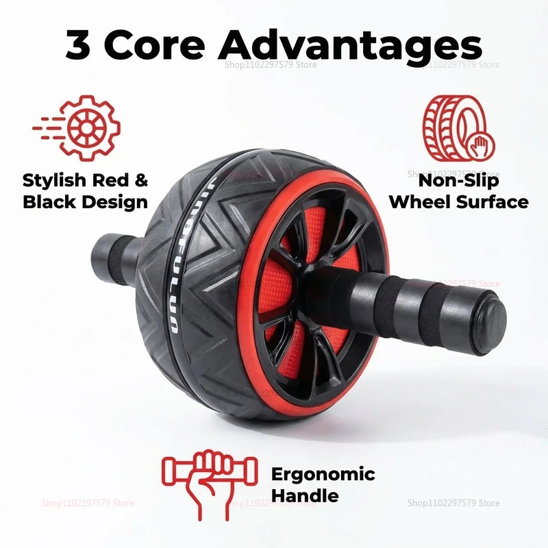 Unisex Exercise and Fitness Abdominal Roller, Silent Core Exercise Fitness Equipment, Suitable for Abdominal Fat Burning Exercis