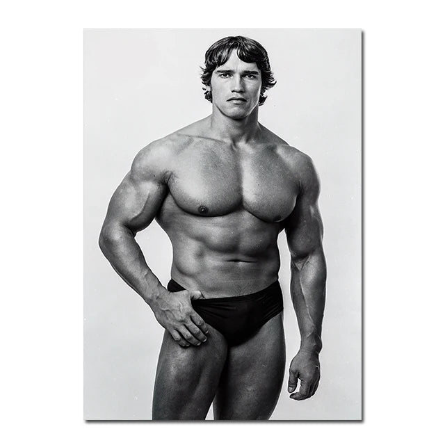 Bodybuilding Famous Character Pictures Arnold Schwarzenegger Fitness Art Posters Wall Art Canvas Painting for Gym Decor Painting
