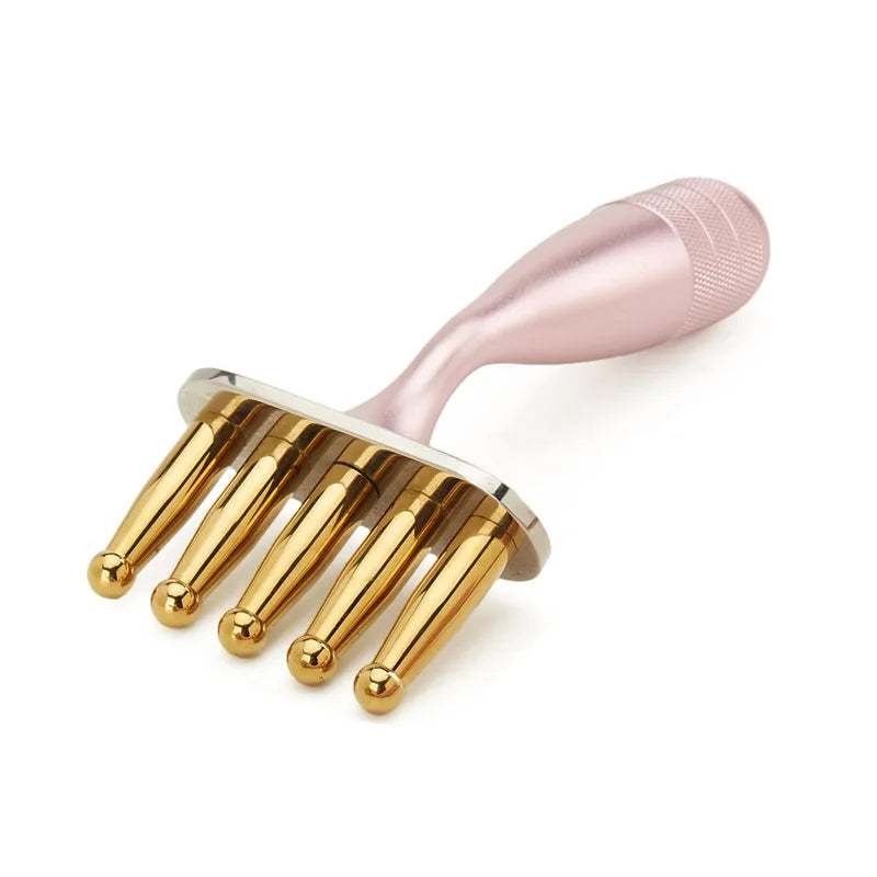 Lymph Meridian Massage Stick Acid Discharge Bar Shoulder And Neck Pink Curved-Handle Magnetic Fork Made Of Titanium Alloy