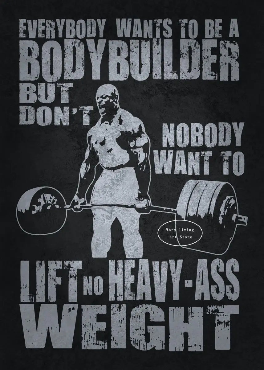 Arnold Schwarzenegger Bodybuilding Weightlifting Poster Motivational Quotes Fitness Canvas Painting Wall Art Gym Home Decor