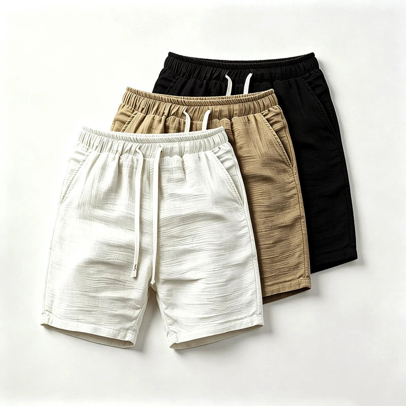 Men Linen Drawstring Waist Shorts Regular Fit Beach Resort Travel Daily Outdoor Vacation Casual Summer Walk Short Pants
