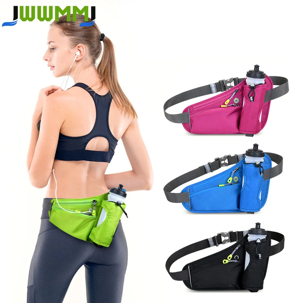 1Pcs Running Fanny Pack with Water Bottle Holder - Running Belt With Water Bottle Holder and Pouch - Travel Fanny Pack
