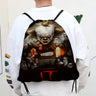 Horror Film I-It P-Pennywise Clown Drawstring Bags Sports Backpack Gym Sackpack Water Resistant String Bag For Cycling
