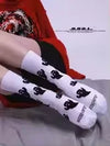 Halloween Harajuku Characteristic Couple Socks Funny Cosplay Outdoor Trend Couple Sock Ghost Print Men/Women's Middle Tube Socks