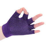 Half-Finger Workout Gloves Non Slip Fingerless Yoga Gloves Fingerless Pilates Glove Weight Lifting Glove for Women for Cycling
