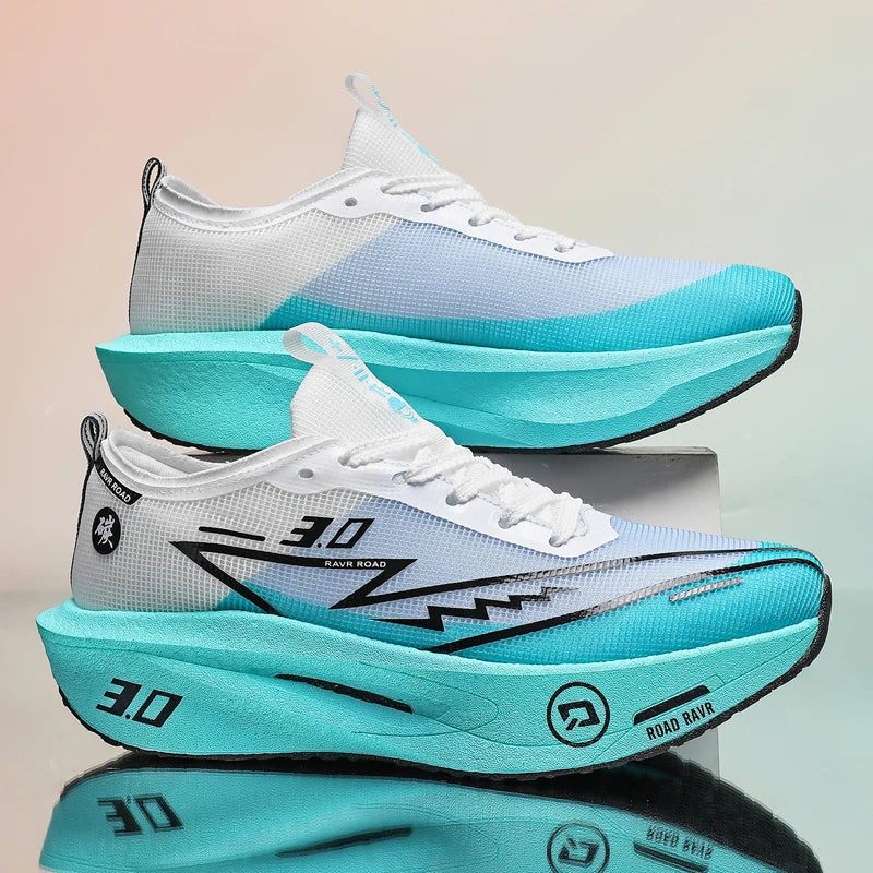 Men Sports Speciality Running Shoes Carbon Board Marathon Breathable Lightweight Women's Comfortable Athletic Nonskid Sneakers