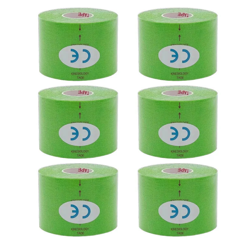 5pcs 5cm tape kinesio tape grip tape Athletic Recovery Elastic Kneepad Muscle Pain Relief Knee Pads Support Bandage Fitness