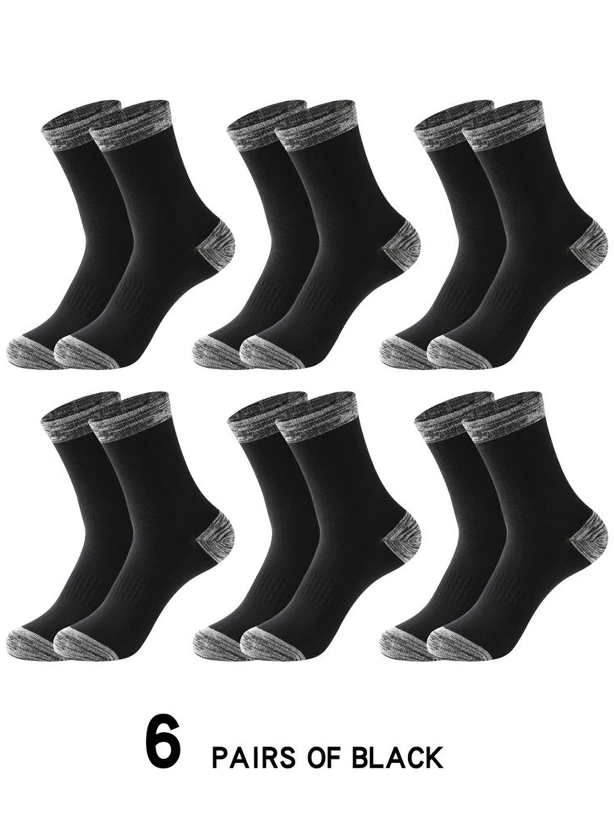 6Pairs Super Thick Merino Wool Socks Male Men Winter Thermal Cashmere Socks Fleece Terry Loop Middle Tube Socks High Quality