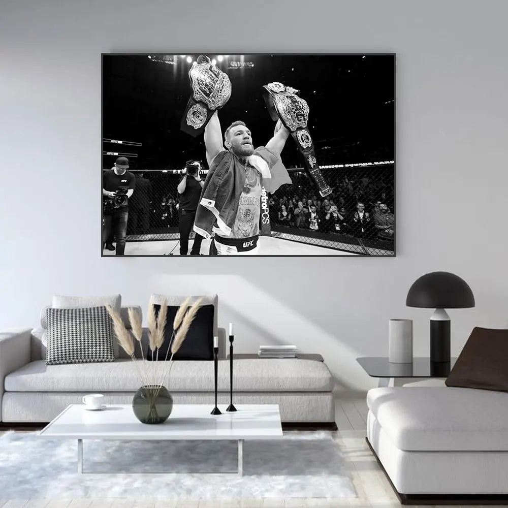 Inspirational Boxing Conor McGregor Professional Boxers Poster Canvas Print Painting Wall Decor Wall Art Gym Room Decoration