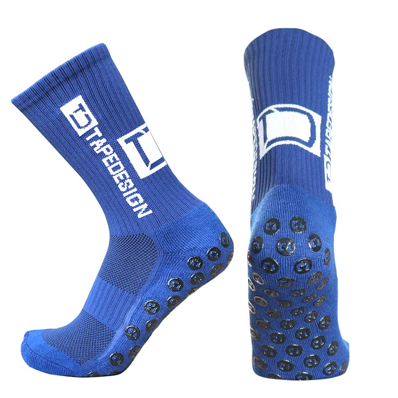 tapedesign football socks Round Silicone Suction Cup Grip Anti Slip Soccer Socks Sports Men Women Baseball Rugby Sock