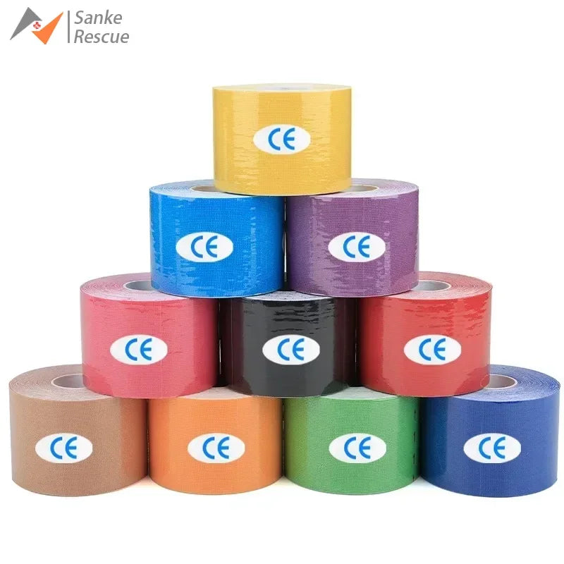 Sports Waterproof Kinesiology Tape Athletic Bandage Muscle Recovery Protector Strapping Pain Relief Tennis Gym Elastic Wrap