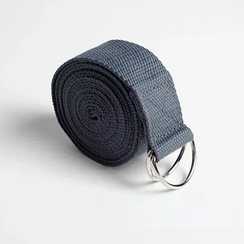 183x3.8cm Yoga Strap Cotton Exercise Yoga Belt Adjustable Woven Stretch D-Ring Buckle Fitness Stretching Bands Pilates Rope