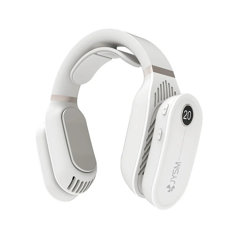 Portable Neck Fan Summer Air Cooler Bladeless Fan USB Leafless Fans Cooling Conditioner Wearable Neckband Fan With Warm Heater