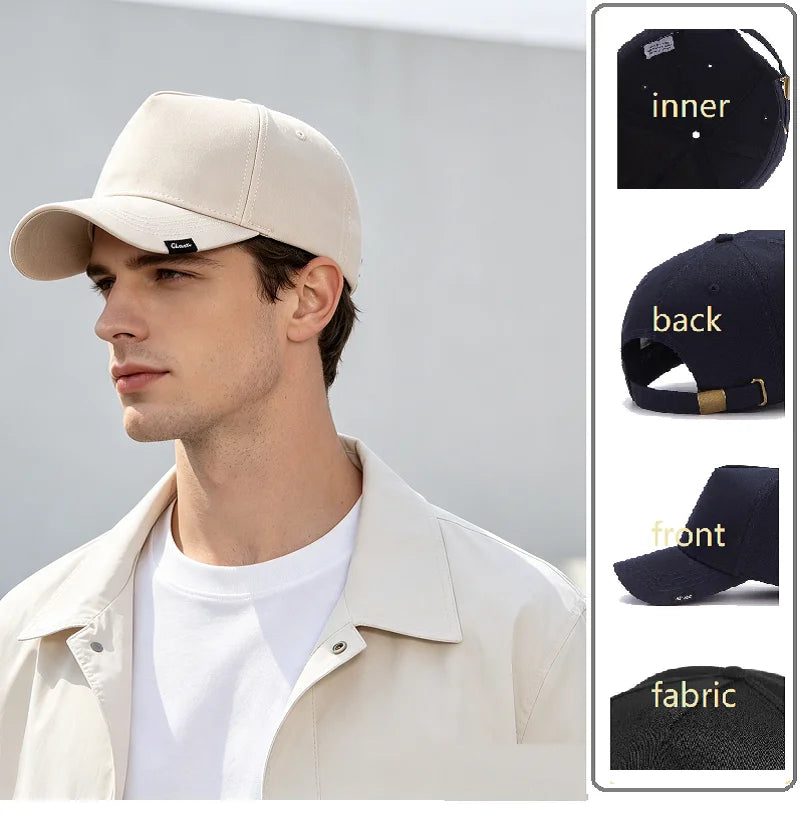 Big Head Man Baseball Caps Summer Mesh Plus Size Causal Peaked Hats 56-60cm 62-68cm Oversize XXL Snapbacks