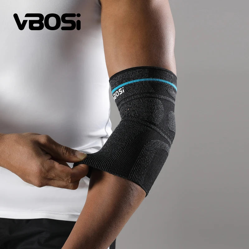 VBOSi 1 Piece Breathable Elastic Compression Elbow Sleeve Sports Support for Gym Running Daily Use for Women Men