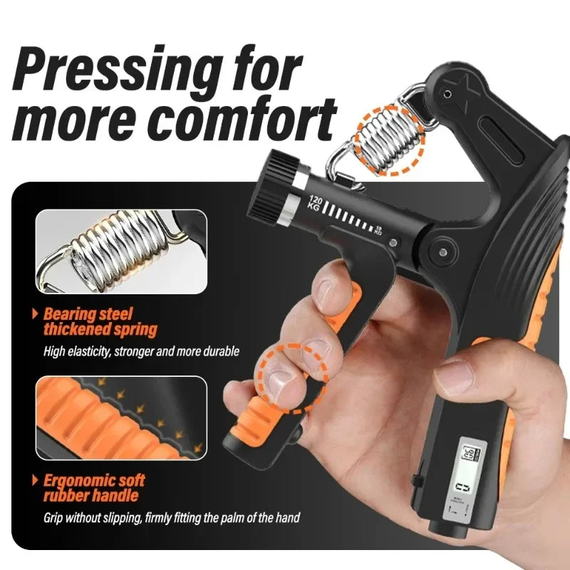 10-120Kg Adjustable Heavy Hand Grip Exercise Strengthener Gripper Finger Expander Arm Wrist Trainers Fitness For Muscle Building