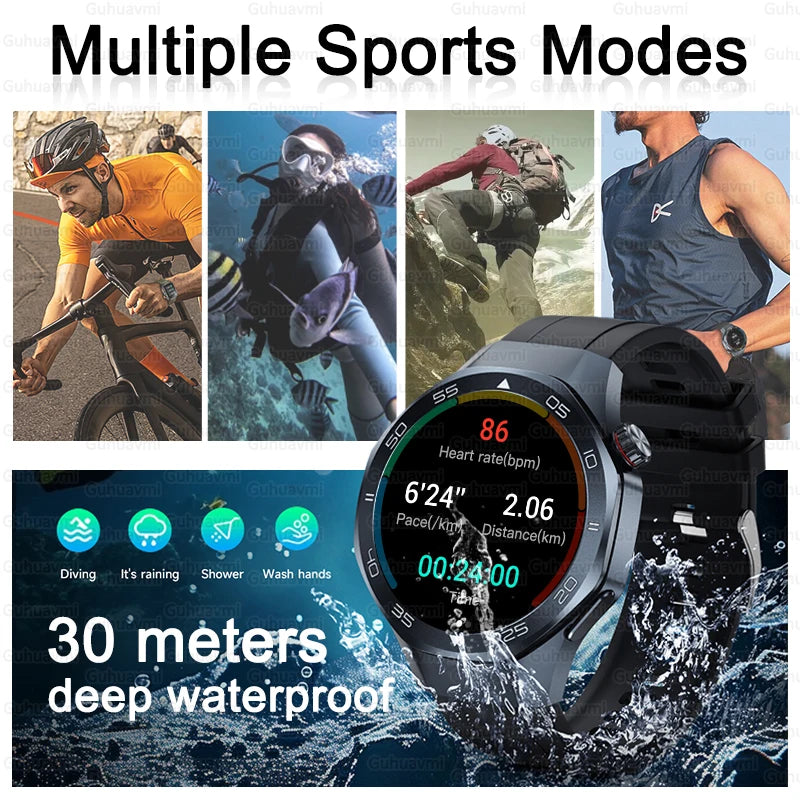 New Watch 6 Pro SmartWatch Built-in GPS Bluetooth Call Heart Rate 3ATM Waterproof  1.53