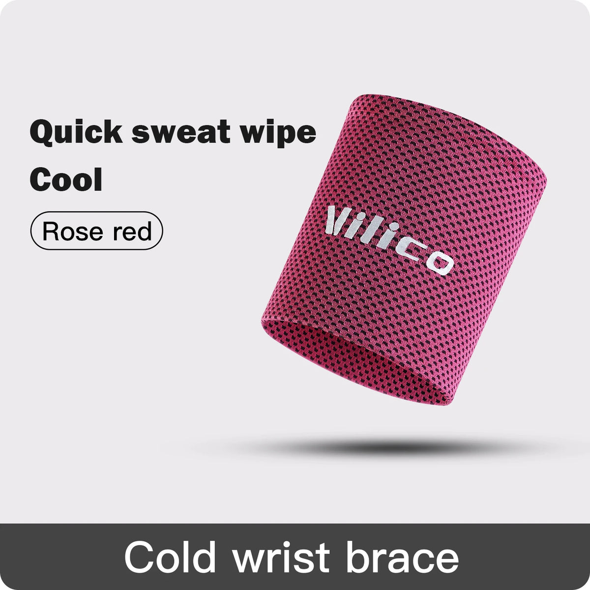 1/2 PC Summer Ice Cooling Wrist Sweatband Sport Wristband Volleyball Gym Wrist Brace Support Sweat Band Towel Wrist Protect