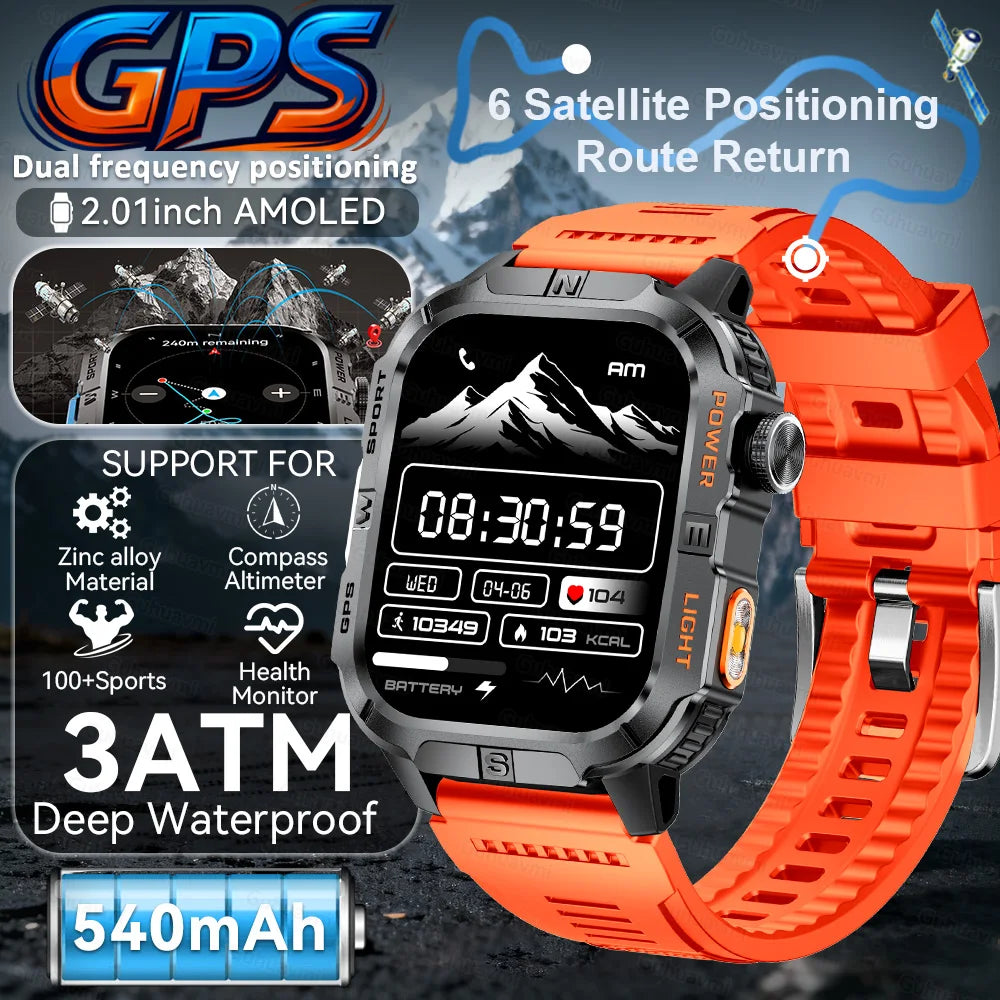 New Military Grade Smart Watch Men 2.01