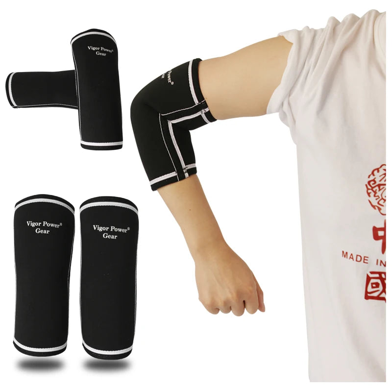 Neoprene Elbow Support for Muscle Composition, Gym Grip Pads for Workout Cross Fitness, Weight Lifting, 1 Pair