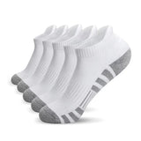 1/5 Pairs Unisex Ankle Athletic Running Socks Low Cut Sports Socks Breathable Cushioned Tab Socks for Men and Women