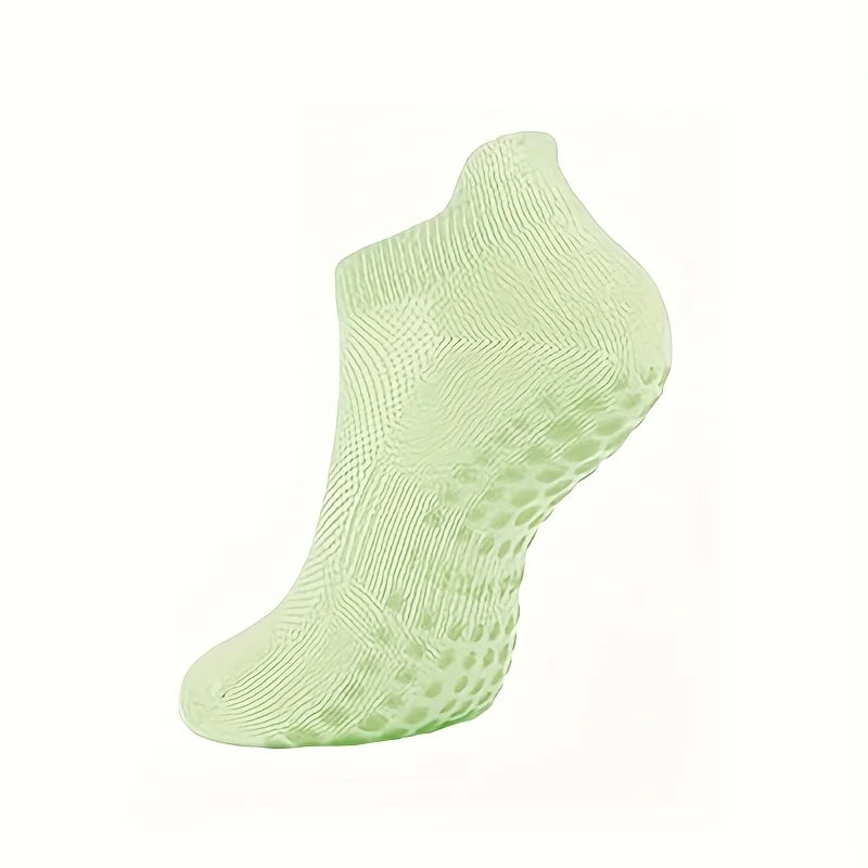 1-4 Pairs Grip Pilates Socks for Women Yoga Athletic Socks for Barre Ballet Barefoot Workout