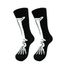1 Pair Halloween Skeleton Ghost Claw Cartoon Print Casual Socks for Men and Women Mid-Calf Socks Autumn Winter Socks for Girls
