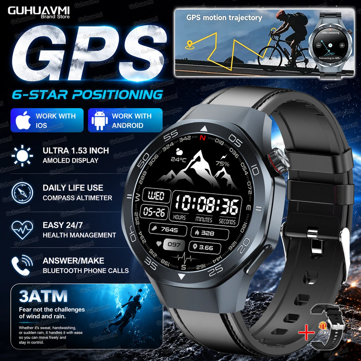 Men Smart watch 6 1.53