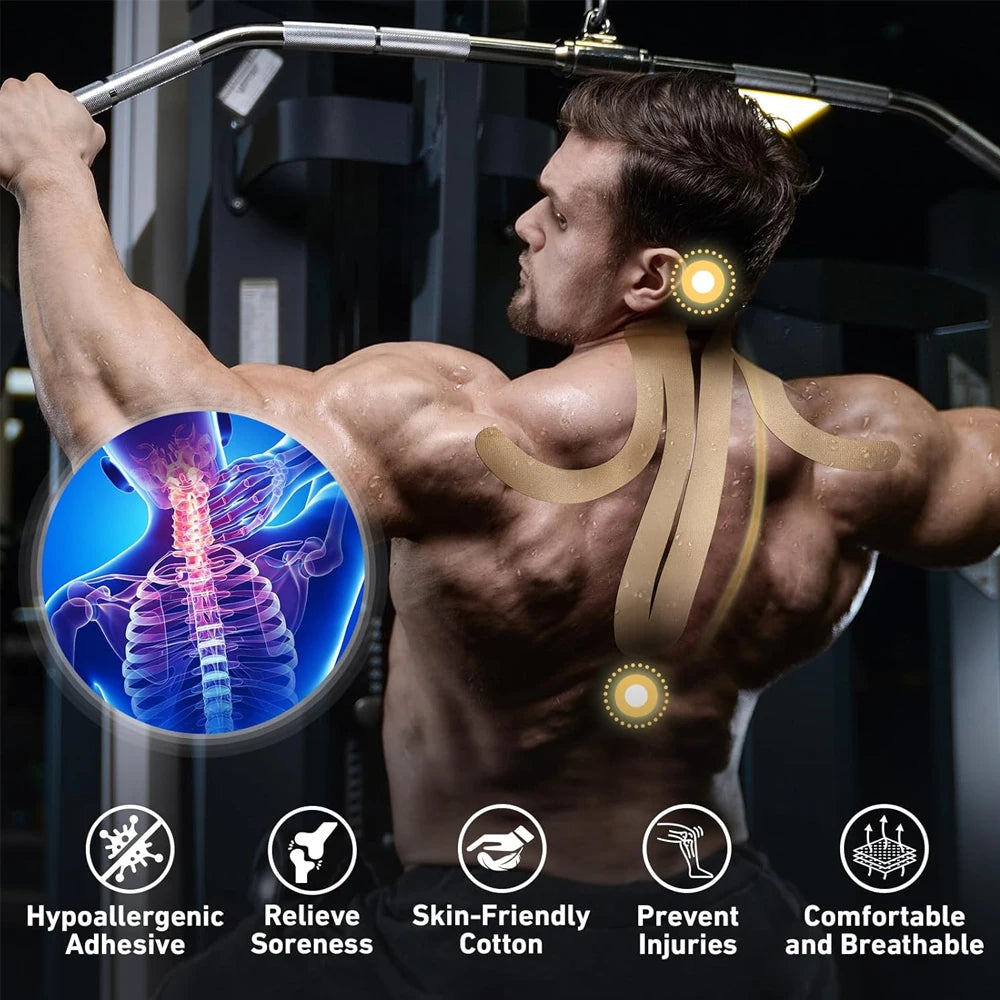 5PC Precut Kinesiology Tape for Shoulder Neck,Waterproof and Breathable Sports Tape,Kinesiology Tape Supports Shoulder