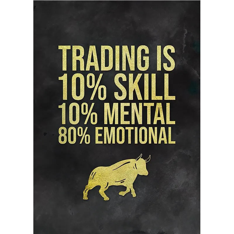 Motivational Stock Trading Canvas Art  Buy The Fear Sell Greed  Wall Decor for Home Office Traders  Best Inspirational Posters