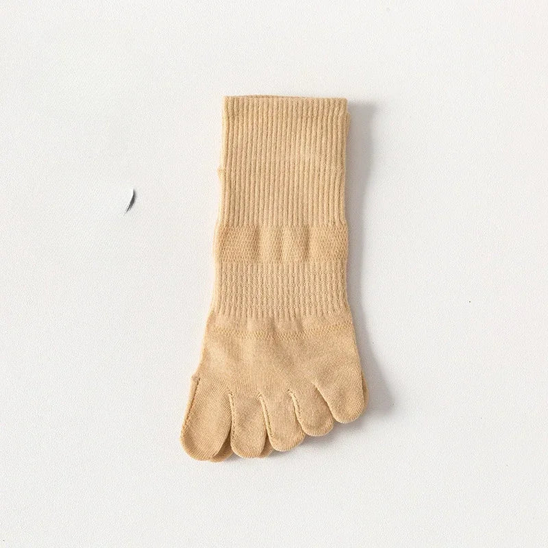 5 Pairs Five Finger Socks Women Low Cut Ankle Toe Socks with Separate Fingers Summer Mesh Cotton Sports Socks Running Yoga